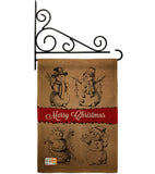 Snowman Fun - Christmas Winter Vertical Impressions Decorative Flags HG114114 Made In USA