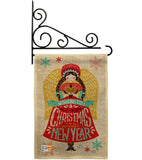 Christmas Girl - Christmas Winter Vertical Impressions Decorative Flags HG114120 Made In USA