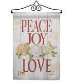 Peace Joy Love - Christmas Winter Vertical Impressions Decorative Flags HG114133 Made In USA