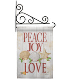 Peace Joy Love - Christmas Winter Vertical Impressions Decorative Flags HG114133 Made In USA