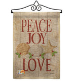 Peace Joy Love - Christmas Winter Vertical Impressions Decorative Flags HG114133 Made In USA