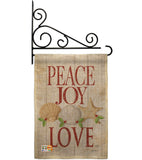 Peace Joy Love - Christmas Winter Vertical Impressions Decorative Flags HG114133 Made In USA