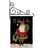 Holly Jolly Santa - Christmas Winter Vertical Impressions Decorative Flags HG114139 Made In USA