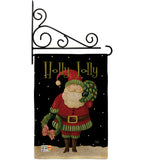 Holly Jolly Santa - Christmas Winter Vertical Impressions Decorative Flags HG114139 Made In USA