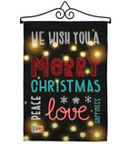 Lightful Merry Christmas Love - Christmas Winter Vertical Impressions Decorative Flags HG114144 Made In USA