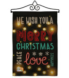 Lightful Merry Christmas Love - Christmas Winter Vertical Impressions Decorative Flags HG114144 Made In USA