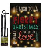 Lightful Merry Christmas Love - Christmas Winter Vertical Impressions Decorative Flags HG114144 Made In USA