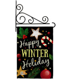 Happy Winter Holiday - Christmas Winter Vertical Impressions Decorative Flags HG114148 Made In USA