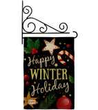 Happy Winter Holiday - Christmas Winter Vertical Impressions Decorative Flags HG114148 Made In USA