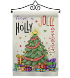 A Holly Jolly Christmas - Christmas Winter Vertical Impressions Decorative Flags HG114150 Made In USA