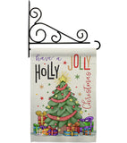 A Holly Jolly Christmas - Christmas Winter Vertical Impressions Decorative Flags HG114150 Made In USA