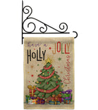 A Holly Jolly Christmas - Christmas Winter Vertical Impressions Decorative Flags HG114150 Made In USA