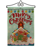 Christmas Gingerbread House - Christmas Winter Vertical Impressions Decorative Flags HG114151 Made In USA