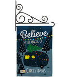 Believe The Magic Trailer - Christmas Winter Vertical Impressions Decorative Flags HG114152 Made In USA