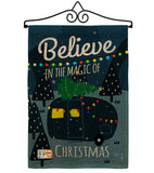 Believe The Magic Trailer - Christmas Winter Vertical Impressions Decorative Flags HG114152 Made In USA