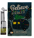 Believe The Magic Trailer - Christmas Winter Vertical Impressions Decorative Flags HG114152 Made In USA