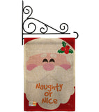 Naughty Or Nice - Christmas Winter Vertical Impressions Decorative Flags HG114153 Made In USA