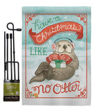 Christmas Like No Otter - Christmas Winter Vertical Impressions Decorative Flags HG114155 Made In USA