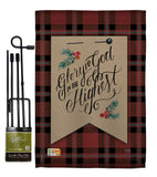 Glory to God - Christmas Winter Vertical Impressions Decorative Flags HG114168 Made In USA