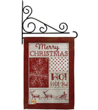 Ho Ho Ho Red Collage - Christmas Winter Vertical Impressions Decorative Flags HG114171 Made In USA