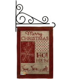 Ho Ho Ho Red Collage - Christmas Winter Vertical Impressions Decorative Flags HG114171 Made In USA