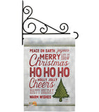 Christmas Wishes Words - Christmas Winter Vertical Impressions Decorative Flags HG114178 Made In USA