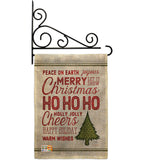 Christmas Wishes Words - Christmas Winter Vertical Impressions Decorative Flags HG114178 Made In USA