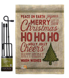 Christmas Wishes Words - Christmas Winter Vertical Impressions Decorative Flags HG114178 Made In USA