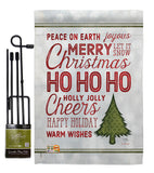 Christmas Wishes Words - Christmas Winter Vertical Impressions Decorative Flags HG114178 Made In USA