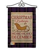 Believe in Joy of Sleigh - Christmas Winter Vertical Impressions Decorative Flags HG114181 Made In USA