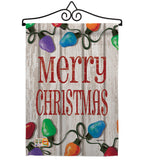 Bright Merry Christmas - Christmas Winter Vertical Impressions Decorative Flags HG114185 Made In USA