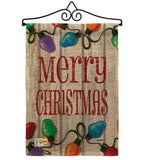 Bright Merry Christmas - Christmas Winter Vertical Impressions Decorative Flags HG114185 Made In USA