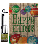 Colorful Ornament Holidays - Christmas Winter Vertical Impressions Decorative Flags HG114186 Made In USA