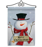 Joyful Snowman - Christmas Winter Vertical Impressions Decorative Flags HG114191 Made In USA