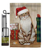 Christmas Kitty - Christmas Winter Vertical Impressions Decorative Flags HG114192 Made In USA