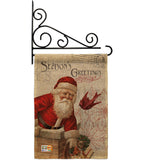 Antique Santa Holiday - Christmas Winter Vertical Impressions Decorative Flags HG114194 Made In USA