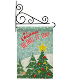 Christmas Bling It On - Christmas Winter Vertical Impressions Decorative Flags HG114196 Made In USA
