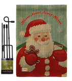 Sweet Home Santa - Christmas Winter Vertical Impressions Decorative Flags HG114200 Made In USA