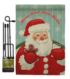 Sweet Home Santa - Christmas Winter Vertical Impressions Decorative Flags HG114200 Made In USA
