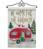 Home For Holidays - Christmas Winter Vertical Impressions Decorative Flags HG114201 Made In USA