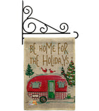 Home For Holidays - Christmas Winter Vertical Impressions Decorative Flags HG114201 Made In USA