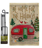 Home For Holidays - Christmas Winter Vertical Impressions Decorative Flags HG114201 Made In USA