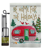 Home For Holidays - Christmas Winter Vertical Impressions Decorative Flags HG114201 Made In USA