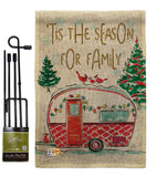 Season For Family - Christmas Winter Vertical Impressions Decorative Flags HG114202 Made In USA