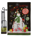 Sweet Snowmen - Christmas Winter Vertical Impressions Decorative Flags HG114204 Made In USA