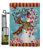 Candy Cane Christmas - Christmas Winter Vertical Impressions Decorative Flags HG114205 Made In USA