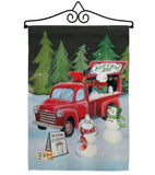 Snowmen Hot Cocoa - Christmas Winter Vertical Impressions Decorative Flags HG114207 Made In USA