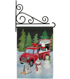 Snowmen Hot Cocoa - Christmas Winter Vertical Impressions Decorative Flags HG114207 Made In USA