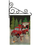 Snowmen Hot Cocoa - Christmas Winter Vertical Impressions Decorative Flags HG114207 Made In USA