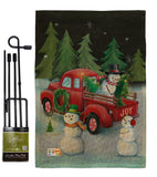Picking Christmas Tree - Christmas Winter Vertical Impressions Decorative Flags HG114208 Made In USA